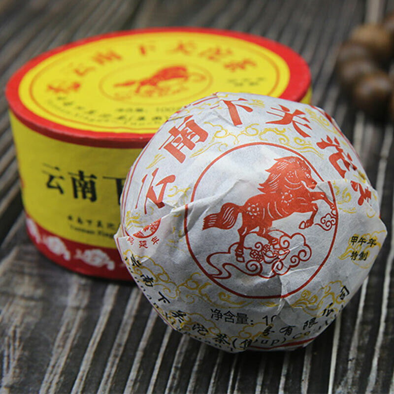 HelloYoung Xiaguan Raw Puer Yunnan Tuocha The Year Of Horse Shen Puer Tea 100g