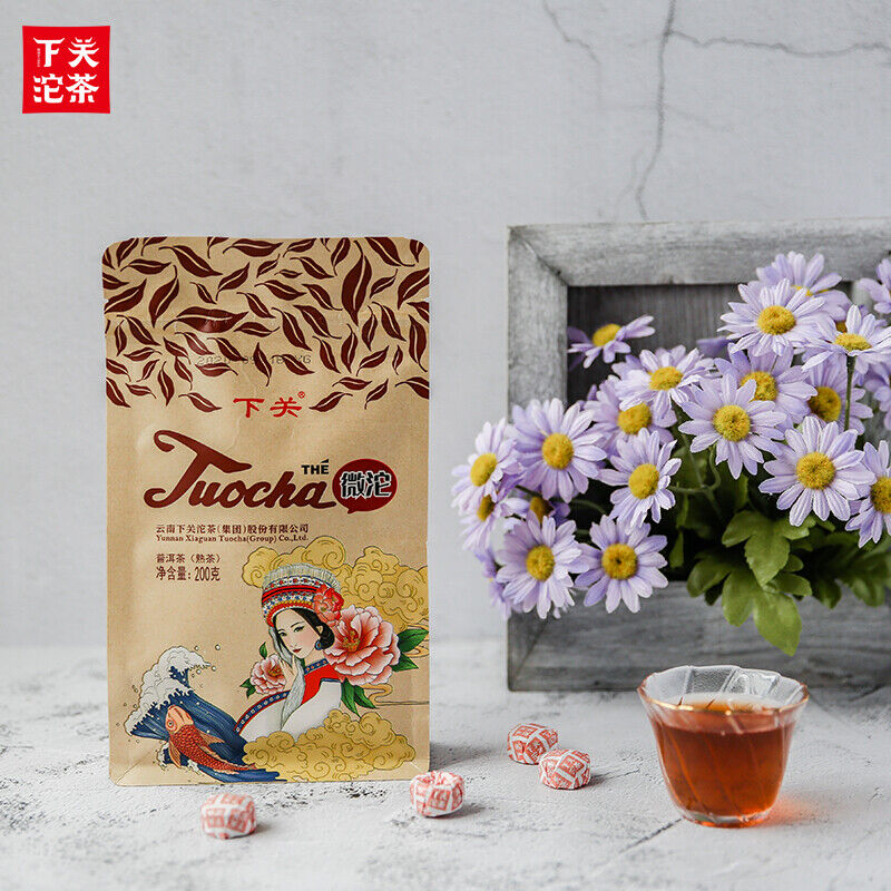 HelloYoung XIAGUAN Brand Wei Tuo Pu-erh Tea Mini Tuo Cha 200g Ripe Puer Tea Shu Tuocha Main image