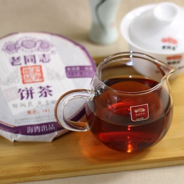 HelloYoung Yunnan Haiwan"Lao Tong Zhi" 908 Menghai Pu Erh Tea Cake 141 Puer Cooked Tea 200g