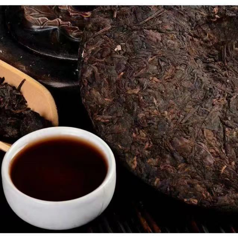 Thé mûr Pu'er du Yunnan Tongqinghao  gâteau au thé mûr Pu'er vieilli, 357g