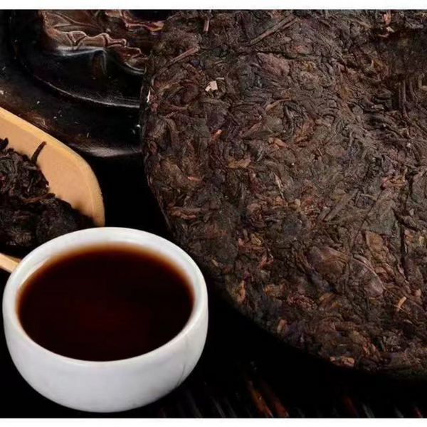 Thé mûr Pu'er du Yunnan Tongqinghao  gâteau au thé mûr Pu'er vieilli, 357g