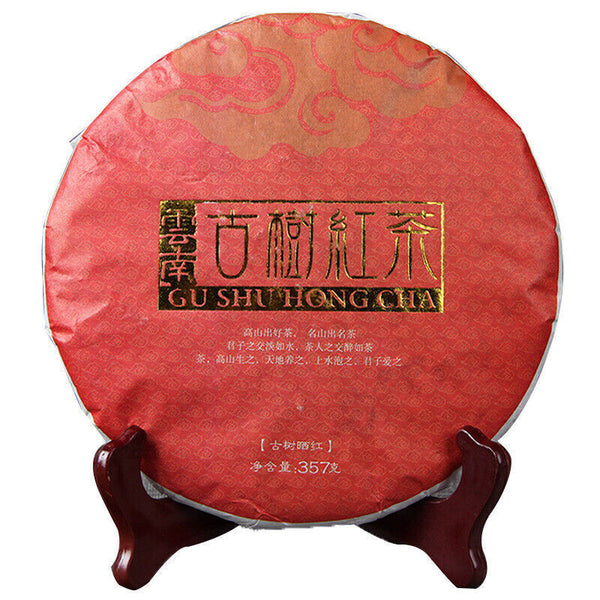 TemuTea 357g Dian Black Tea Cake, Ancient Tree Black Tea