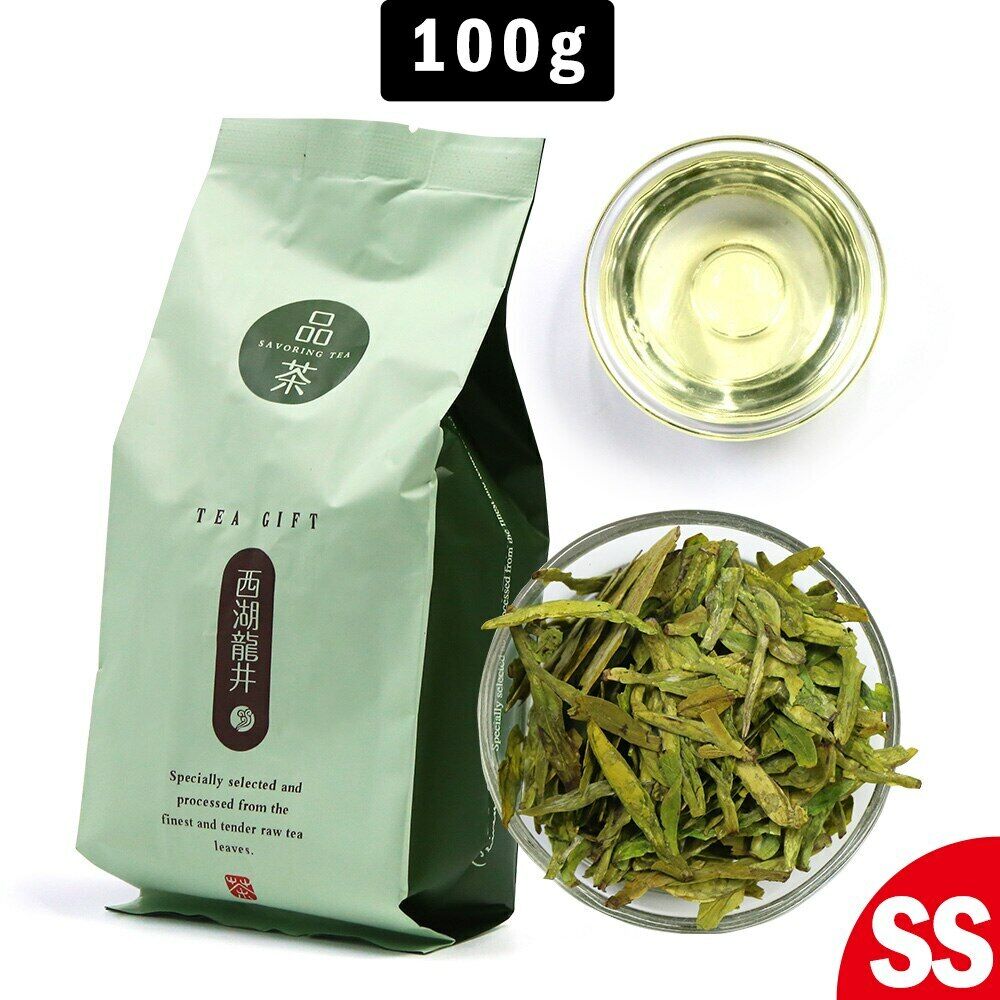 HelloYoung Longjing Chinese Green Tea Dragon Well Lung Ching Tea Xihu Long Jing 100g Main image