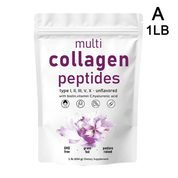 Premium Multi Collagen Peptides Powder - Hydrolyzed (Type I, II, III, V, X)