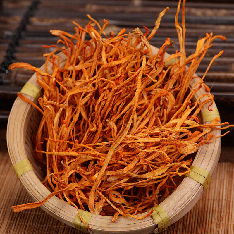 HelloYoung 80g Organic Cordyceps Sinensis Dried Mushroom Chinese Tradition Secondary image