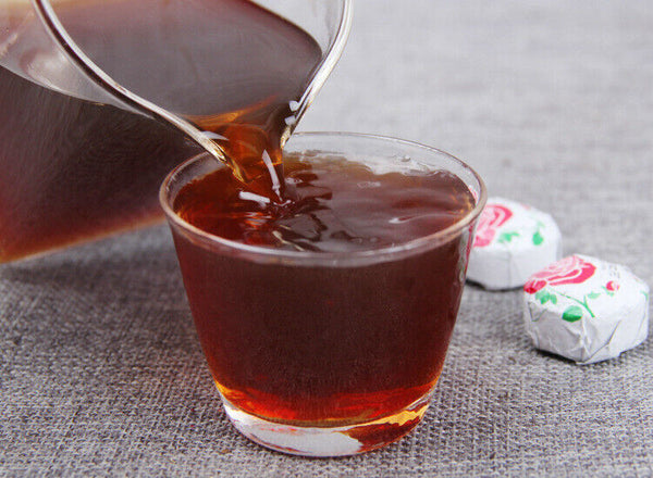 HelloYoung Yunnan Puer Tuo Red Rose Flower Flavor Mini Ripe Tuocha Pu'er Pu Erh Tea 500g