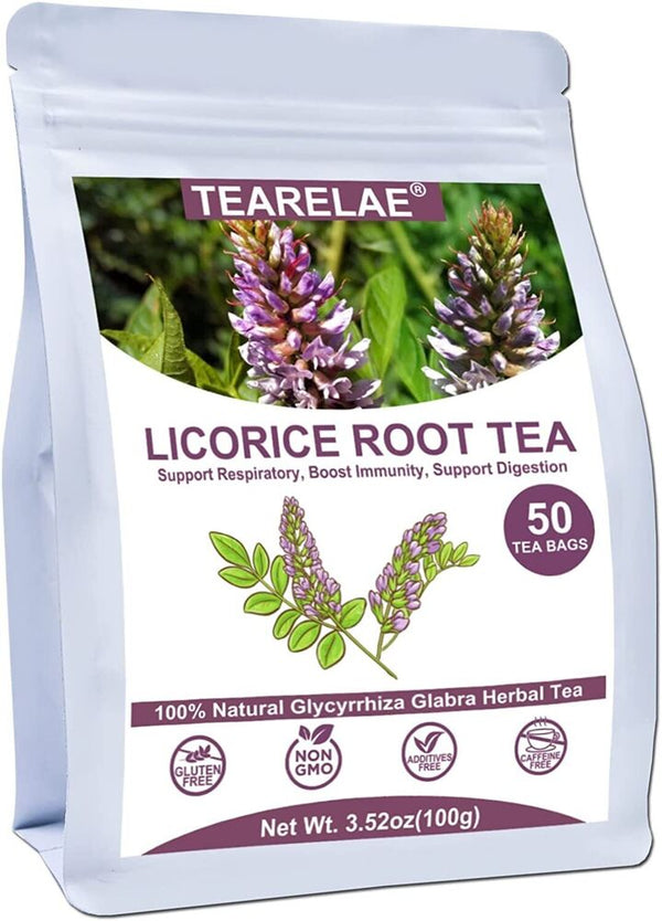 HelloYoung TEARELAE Licorice Root Tea 2g x 50 Count Pure Natural Herbal Tea Bag