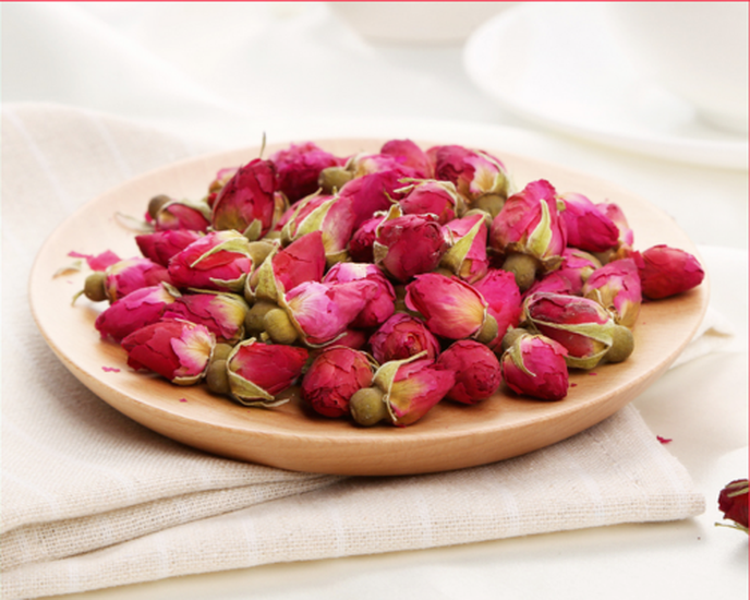 HelloYoung Red Rosebud Rose Buds Flower Floral Premium Organic Chinese Loose Herbal Tea