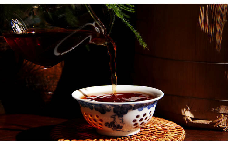 HelloYoung Treasures Puwen Yunya Pu'er 400g Ripe Puer Tea Cake Shu Puer Old Puerh Cha