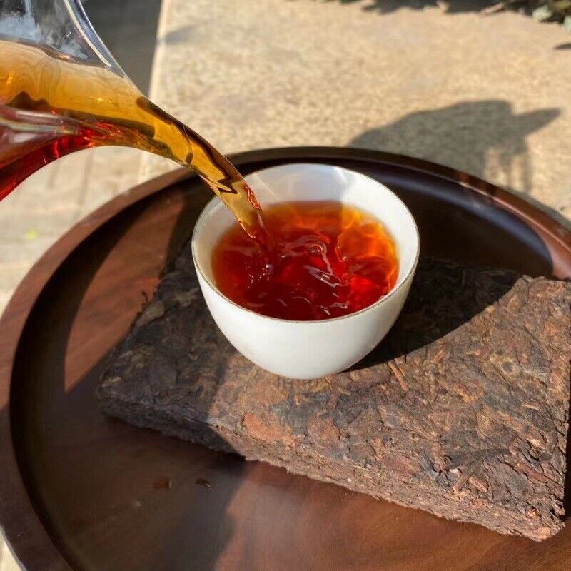 200g/7.05oz Ripe Puerh Tea Brick Golden Banzhang Pu-erh Tea Organic Pu'er Tea