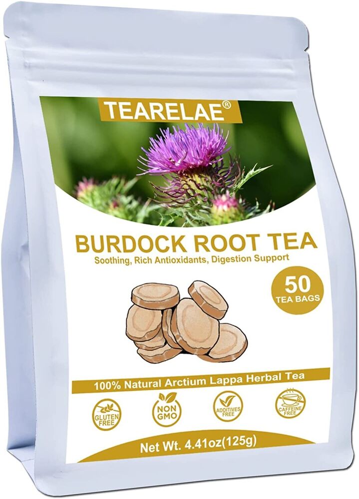 HelloYoung TEARELAE Burdock Root Tea 2.5g x 50 Count Natural Burdock Root Tea Bags