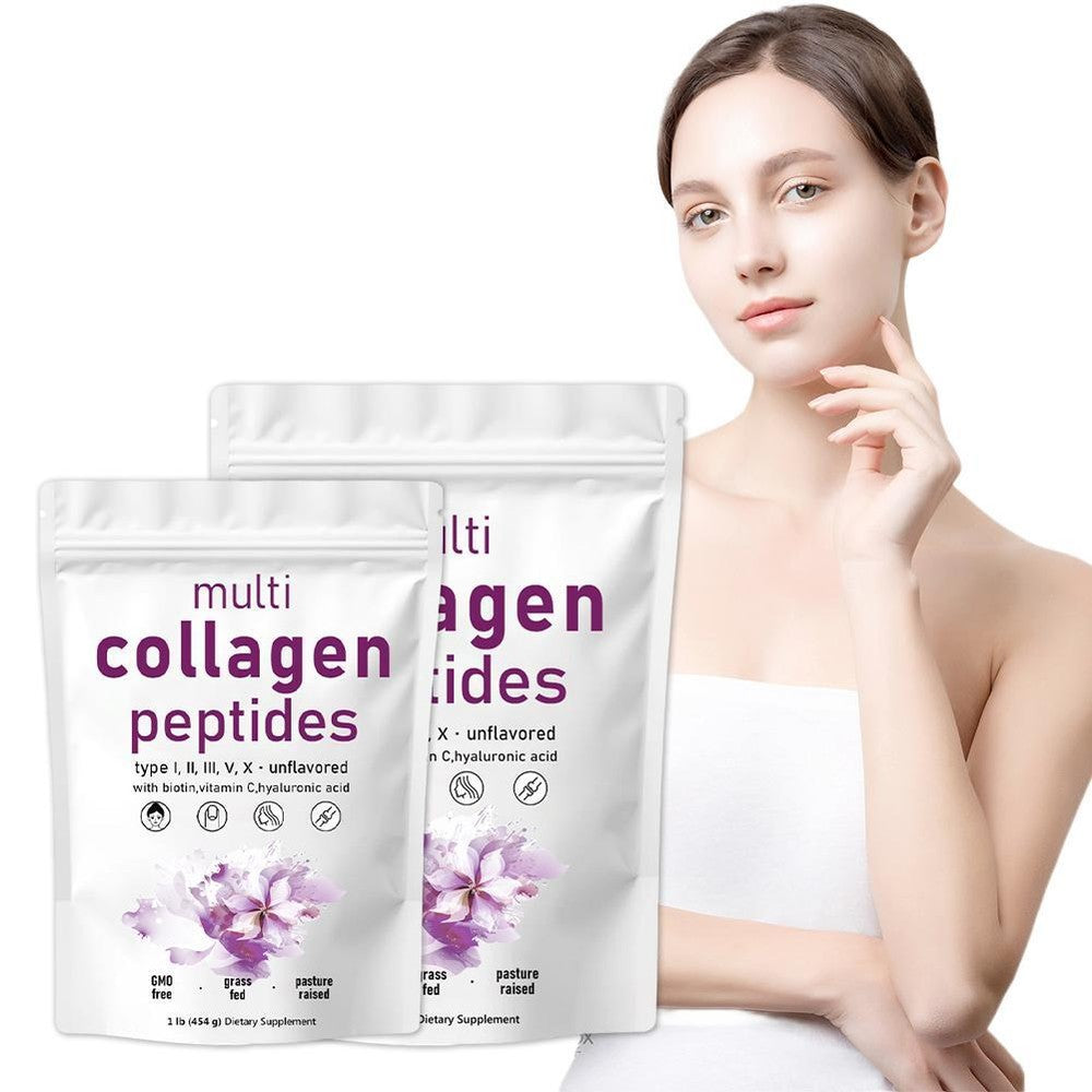 Premium Multi Collagen Peptides Powder - Hydrolyzed (Type I, II, III, V, X)