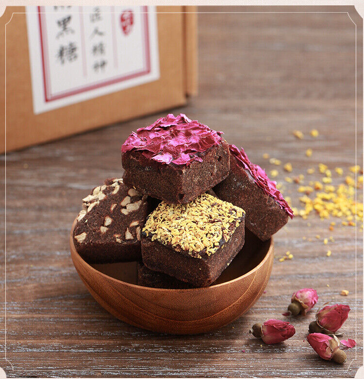 HelloYoung Yunnan Handmade Old Brown Sugar Rose Osmanthus, Red Dates, Ginger Mixed 320g