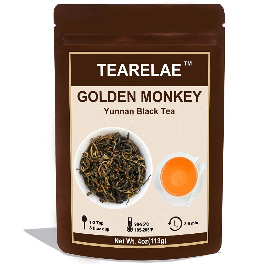HelloYoung TeaTEARELAE Yunnan Black Tea Superfine Golden Monkey Tea Rich Fruit Aroma 113g