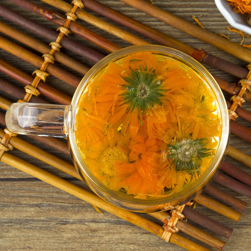 HelloYoung Chinese Marigold Tea,Calendula officinalis tea,flower Tea Dried Green Herbal Tea Secondary image