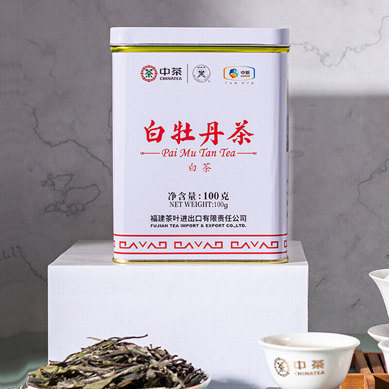HelloYoung CHINATEA Fujian White Tea Bai Mu Dan Pai Mu Tan Tea White Peony Tea 100g Tin Main image