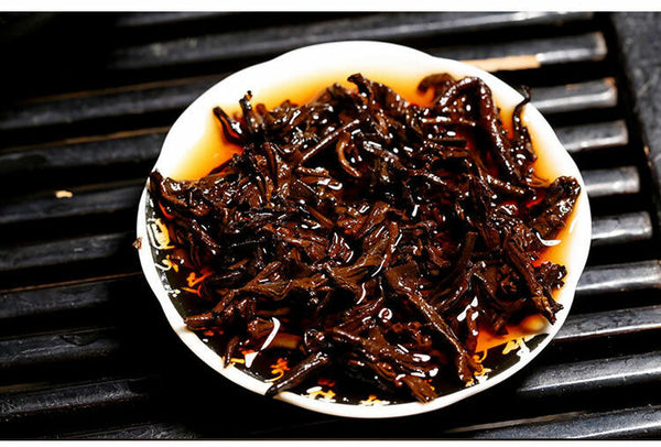 HelloYoung Yunnan Menghai Banzhang Tribute Golden Buds Pu'er Tea Cake 357g Ripe Puerh