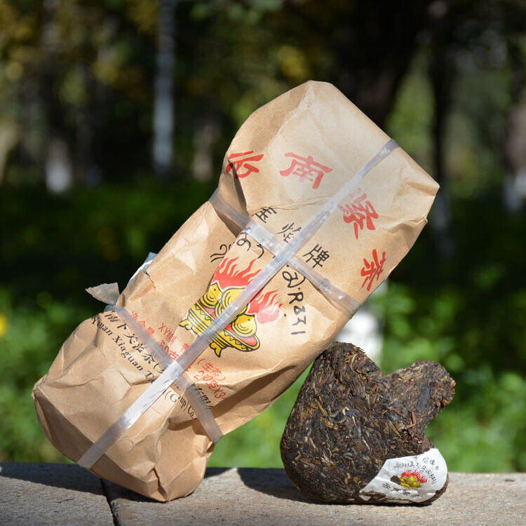 HelloYoung Bao Yan Jin Cha * Xiaguan Toucha Raw Mushroom Tuo Cha Pu Erh Puer Tea 250g