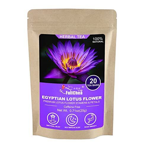 HelloYoung FullChea - 20 pcs Egyptian Blue Lotus Flower Tea Bags Premium Lotus Herba Tea