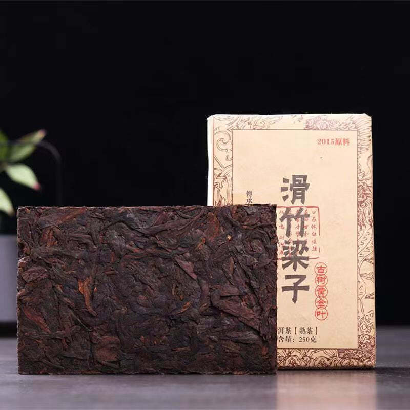 500g Puerh Cooked Tea Brick Huazhuliangzi Pu-erh Ripe Tea Yunnan Pu'er Black Tea Secondary image