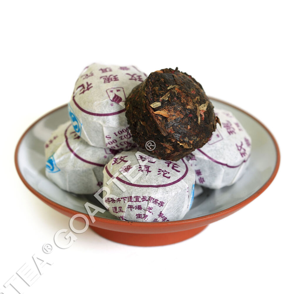 Yr GOARTEA Red Rose Flower Flavor Mini Ripe Tuo Cake Puer Pu'er Pu Erh Tea Main image