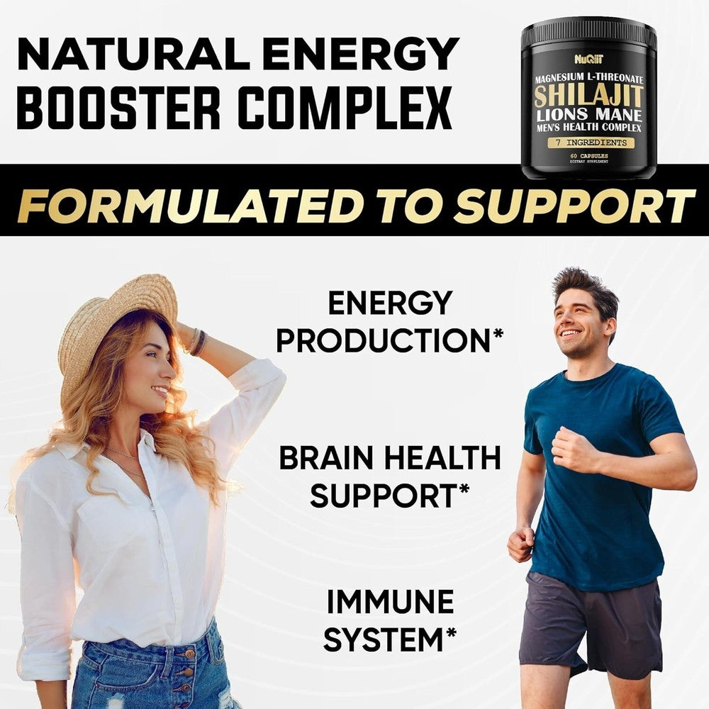 Shilajit Pure Himalayan Organic Ashwagandha Maca Ro... 1000mg Health Complex as