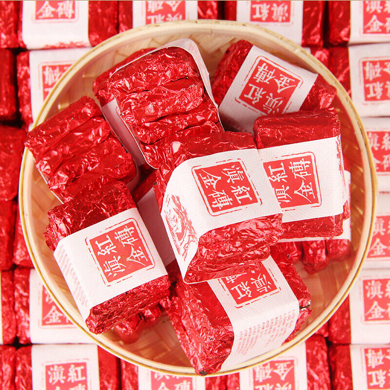 HelloYoung TeaChina Yunnan Dian Hong Gold Tea Brick DianHong Kungfu Black Tea Mini Brick