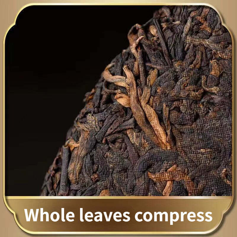 357g Yiwu Puerh Ripe Tea Cake Yunnan Pu-erh Cooked Tea Chinese Pu'er Black Tea Secondary image