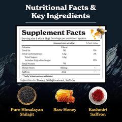 Better Alt Pure Himalayan Shilajit Sticks with Organic Honey, Naturally Sweeter
