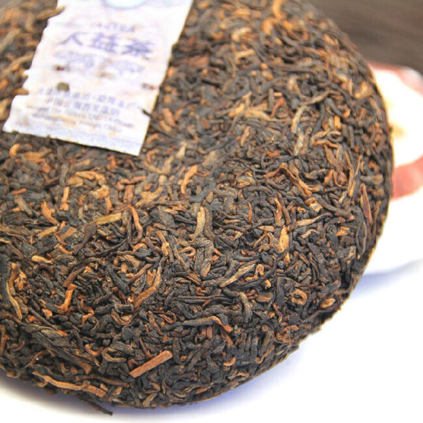 HelloYoung Wu Zi Deng Ke * Menghai Dayi Pu-erh Tea Cake 1401 Pu'er Ripe Puer Shu 150g