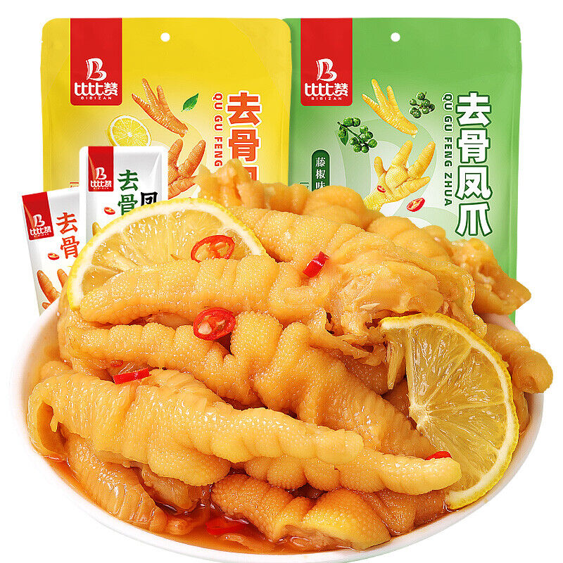 Bibizhan Boneless Chicken Feet Lemon Flavor Snacks ready to eat比比赞无骨鸡爪柠檬酸辣味 Main image
