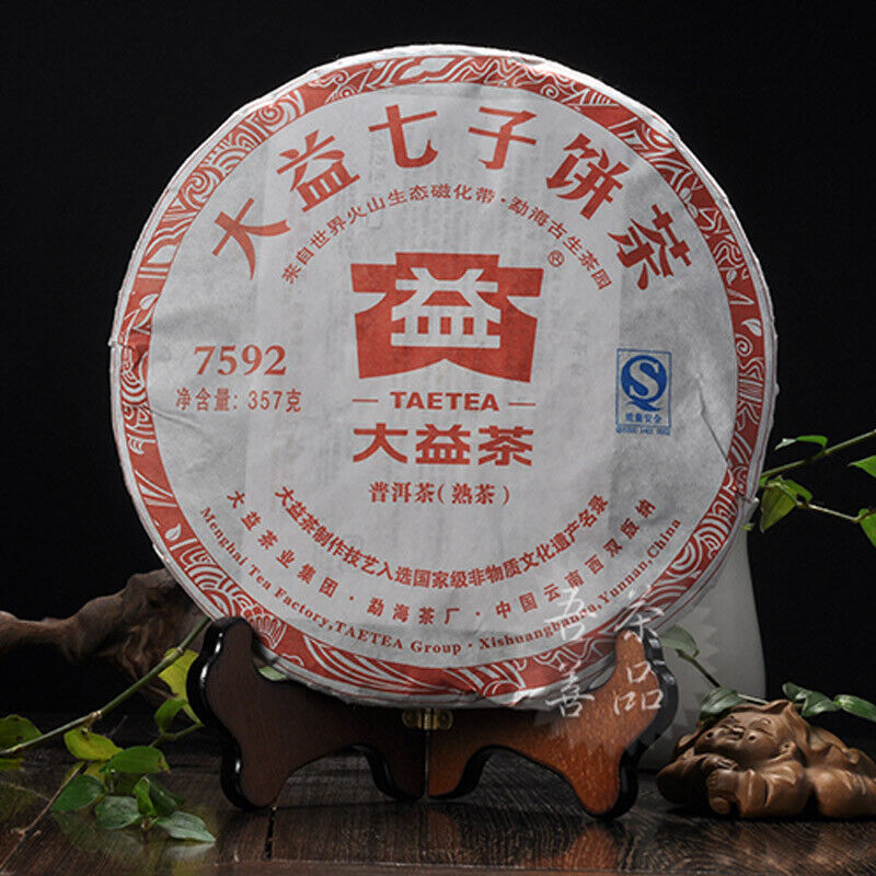 HelloYoung Yunnan Menghai Dayi 7592 Chi Tse Beeng Ripe Puer Pu Er Tea 357g 101 Batch