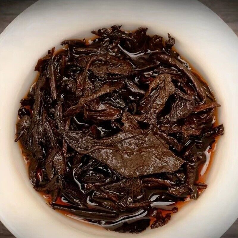 357g Yunnan Aged Puerh Ripe Tea  Menghai Qizi Super Grade Pu'er Tea Cake