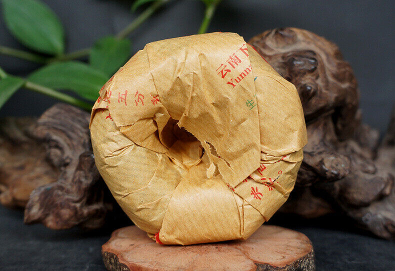 HelloYoung Shangpin Jinsi Gold Ribbon Tuo Cha Puer * Yunnan Xiaguan Raw Pu'er Tea 100g