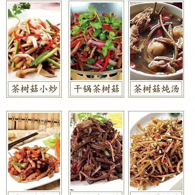 HelloYoung Natural Tea Tree Mushrooms agrocybe cylindracea Dried Mushrooms Kitchen Food 茶树菇