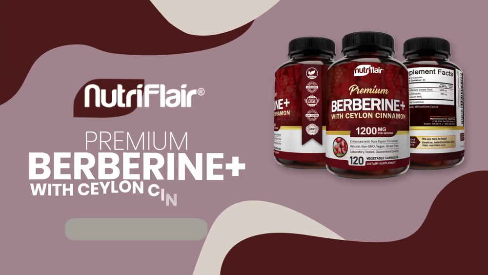 Premium Berberine HCL 1200mg with Organic Ceylon Cinnamon - 120 Capsules Secondary image