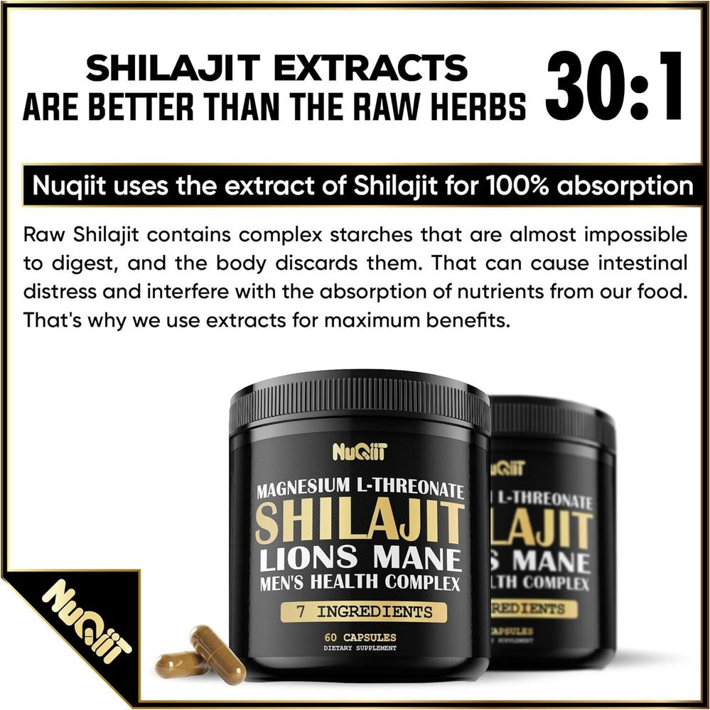 Shilajit Pure Himalayan Organic Ashwagandha Maca Ro... 1000mg Health Complex as
