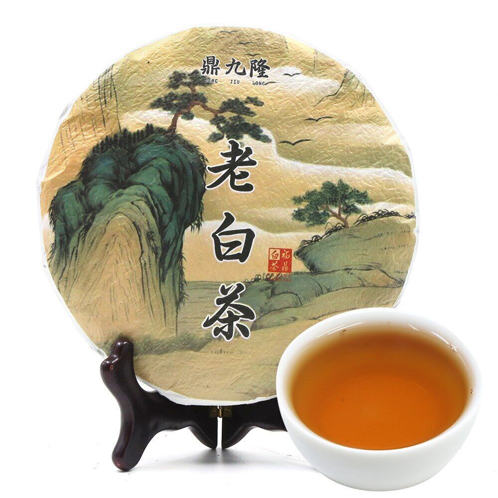 HelloYoung Landscape CHinese White Tea Old Bai Cha Tea Leaf Cake 350g Main image