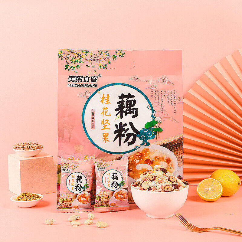 HelloYoung Chinese Osmanthus Fragrans Nut and Lotus Root Powder Soup Instant Nutritiou 500g Main image