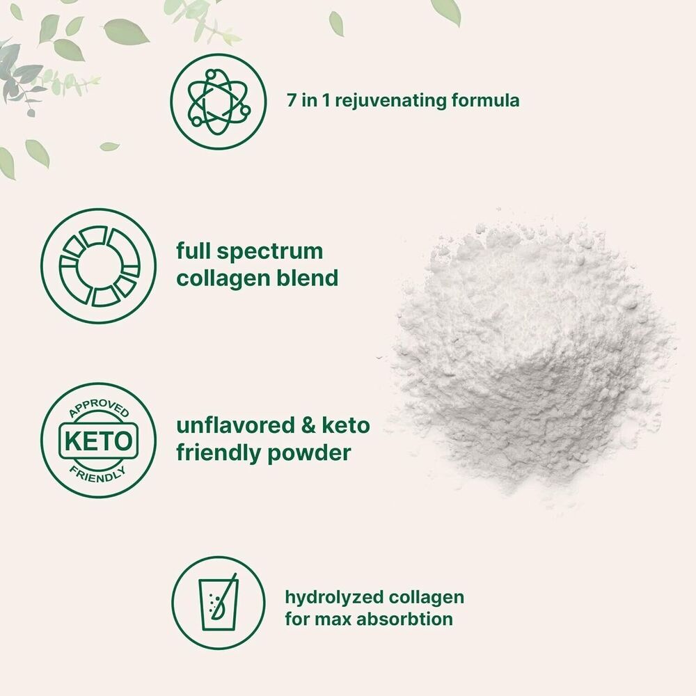Multi Collagen Protein Powder, 1 Pounds – Type I,II,III,V,X with Biotin 10000mcg