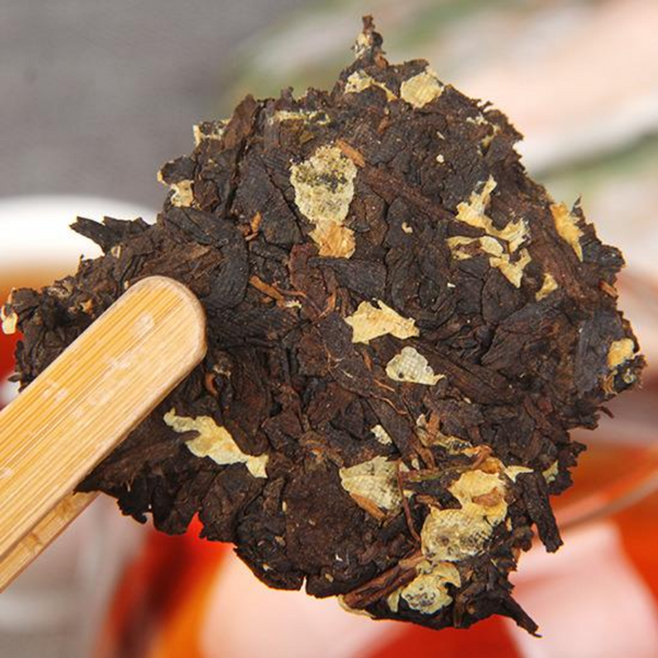 200g Yunnan Puerh Tea Jasmine Pu-erh Ripe Tea Cake Flower Flavour Pu'er Old Tea