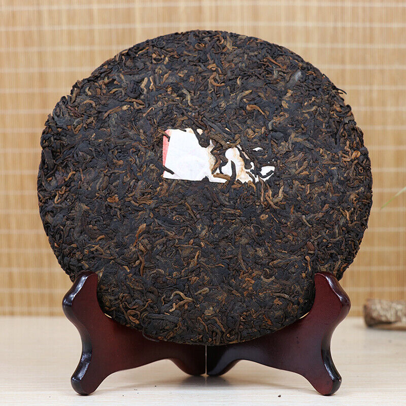 HelloYoung Ripe Puer Tea Cake 7590 Yunnan Qizibing Tea Aged Puer Tea Cake 357g/12.59oz