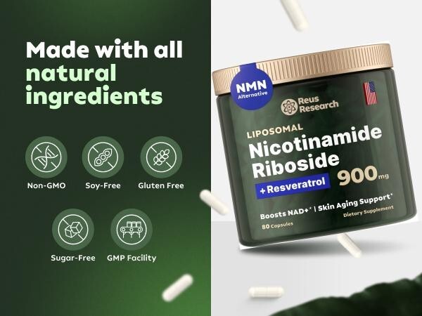 NAD+ Supplement for Anti Aging, Energy, Focus Booster Nicotinamide Riboside