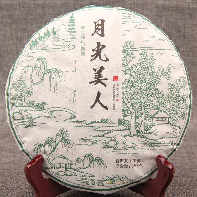HelloYoung Yue Guang Mei Ren Shen Puer Mixed White Tea Ancient Arbor Raw Puer Tea 357g