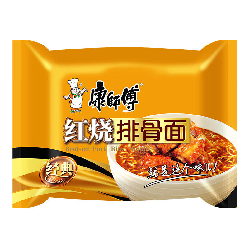 5 bags Kangshifu braised pork ribs Instant Noodles 康师傅红烧排骨面5连包
