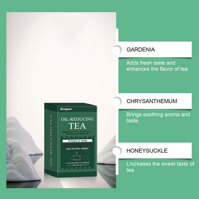 Oil Cleansing Tea for Liver Oil-Reducing Tea-10 Herbal with Excellent Formula