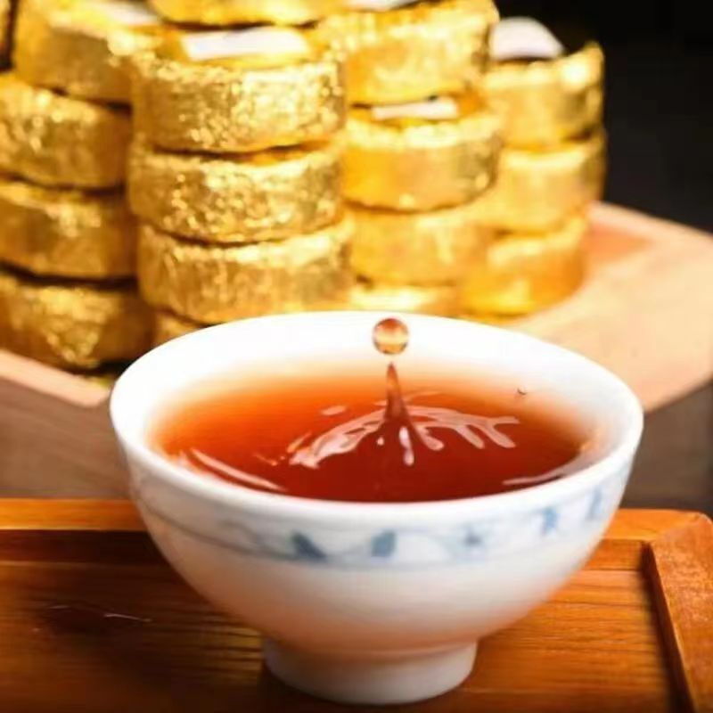 Puerh Cooked Tea Cake Yunnan Natural Ripe Pu'er Tea Mini Pu-erh Black Tea 12Pcs Secondary image