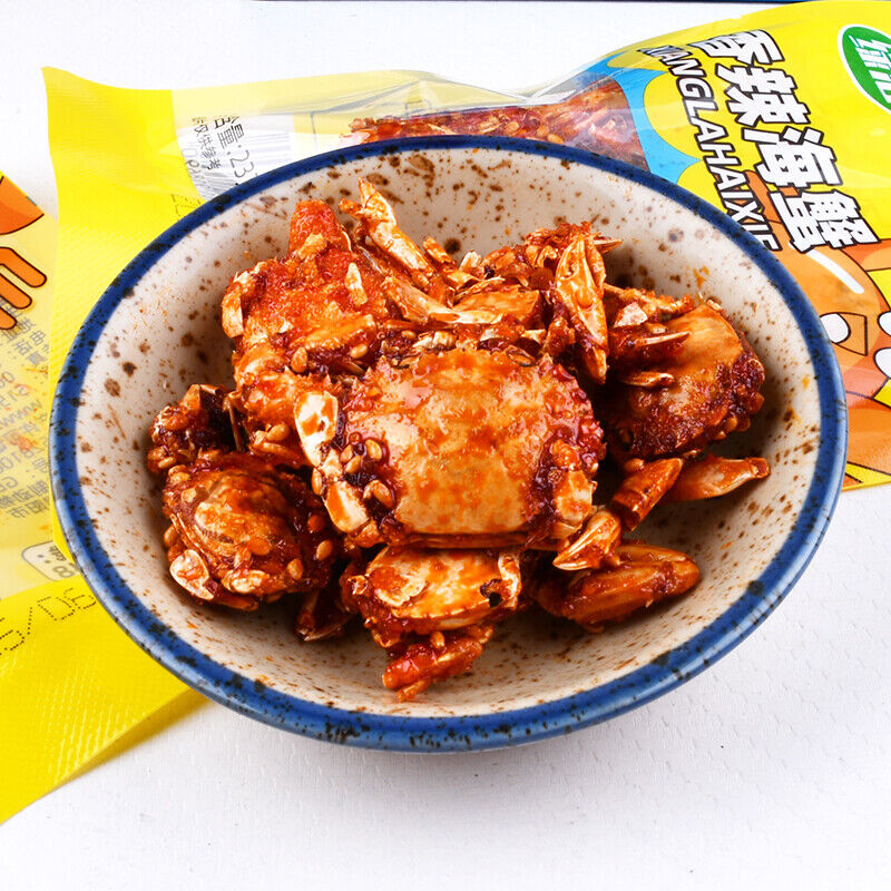 23g*10 bags Instant Seafood Spicy Baby crab 香辣海蟹香脆麻辣螃蟹即食海鲜零食 Secondary image