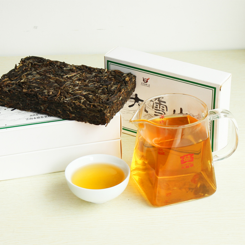 250g Aged Puerh Raw Tea Brick Snowy Mountain Pu-erh Tea Old Tree Pu'er Green Tea