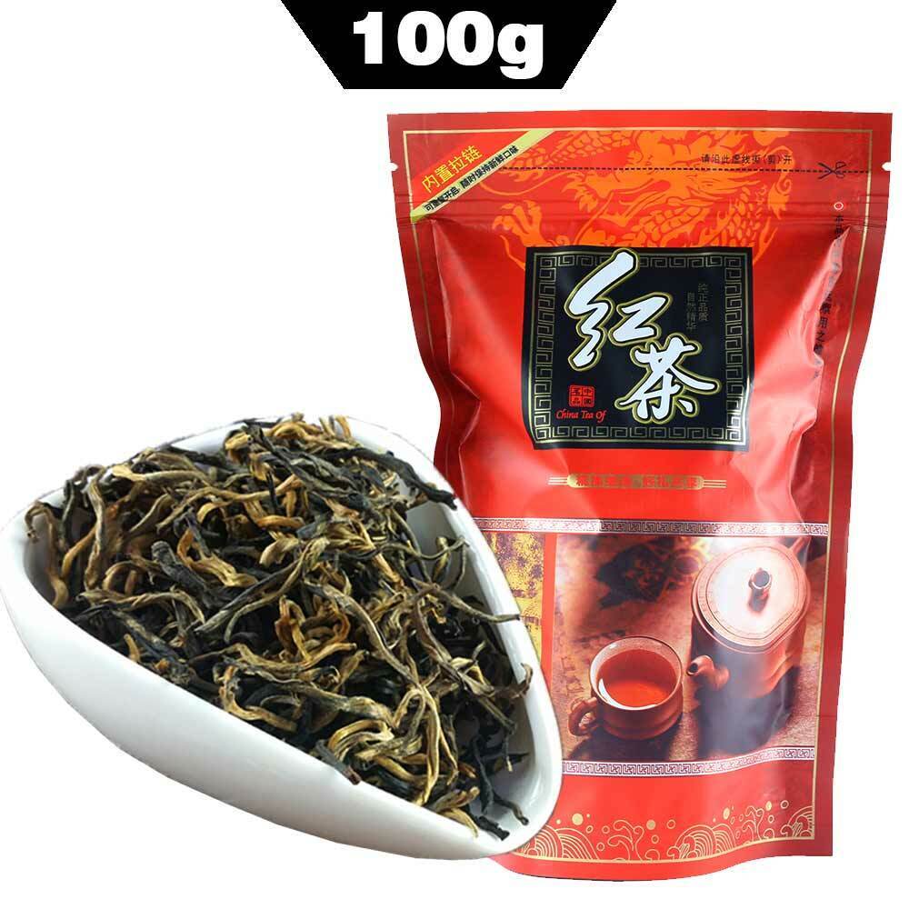 HelloYoung TeaDian Hong Famous Yunnan Black Tea Dianhong Imported-China Bag Package 100g Main image